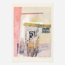 Watermark by Robert Rauschenberg, 1973, offset lithograph in colors with screenprint on Arches, sold Feb 2022