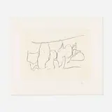 Mexico City Personages III (from the Octavio Paz suite) by Robert Motherwell, 1988, lithograph in colors with chine appliqué, sold Feb 2022