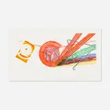 James Rosenquist, Spokes, 1977, etching and aquatint in colors with pochoir and paint applied with a tire on Pescia Italia