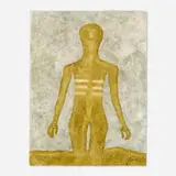 Figura en Ocre (from the Rufino Tamayo 16 Aguafuertes portfolio) by Rufino Tamayo, 1976, etching and aquatint in colors on Guarro paper, sold Feb 2022