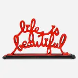 Thierry Guetta, Life is Beautiful II (Red), 2020, resin cast thermal coated sculpture