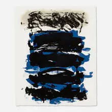 Fields III (from the Fields suite) by Joan Mitchell, 1992, etching and aquatint in colors, sold Feb 2022