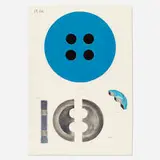 Donald Sultan, Button (from the Album series), 1996, etching, aquatint, lithograph and relief with foil stamp on TGL handmade paper
