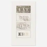 Robert Indiana, American Dream, 1986, hard and soft-ground etching, aquatint, drypoint and stencil on Arches