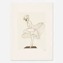 Al Hirschfeld, Marilyn Monroe, 1983, etching