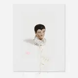 Liliana Porter, Elvis: The Sewing Lesson, 2010, photogravure and aquatint in colors with digital sewing collage on Magnani Pescia