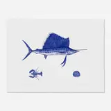 James Prosek, Marlin, Lobster and Shell, 2011, etching