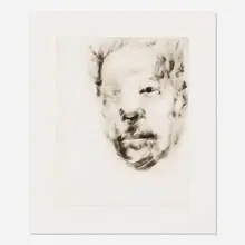 Diane Victor, Fading Man I, photopolymer intaglio