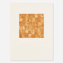 Robert Courtright, Travertine, 1985, etching, aquatint, chine collé on Somerset