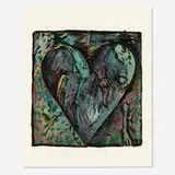 Jim Dine, The Hand-Colored Viennese Hearts VI, 1990, screenprint, etching and aquatint in colors with hand-coloring on Arches