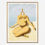 La Race Blanche by René Magritte, 2004, lithograph in colors on BFK Rives, sold Feb 2022