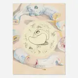 L'Ouroboros (from the Alchemie Des Philosophes portfolio) by Salvador Dalí, 1976, drypoint with lithograph and screenprint in colors and gemstones on parchment, sold Feb 2022