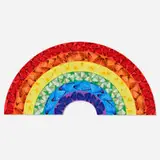 Rainbow by Damien Hirst, 2020, laminated giclée in colors on aluminium composite, sold Feb 2022