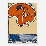 Pierre Alechinsky, Worldly Flying Object, 1978, lithograph in colors
