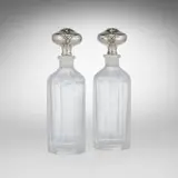 Shreve & Co., 14th Century decanters with stoppers, pair