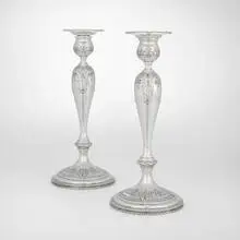 Candlesticks, pair by Dominick and Haff, sold Aug 2024