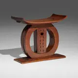 Ashanti artist, Stool, carved wood