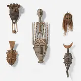 African, Collection of five masks