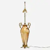Gazo Foudji, Table lamp base with irises and floral mounts
