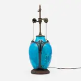 Table lamp base by Edmond Lachenal and Louis Katona, sold Aug 2024