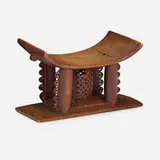 Ashanti artist, Ceremonial stool, carved wood
