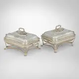 John Houle, George III vegetable tureens, pair
