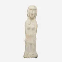 Figure of a woman by Folk Art, carved stone, sold Aug 2024