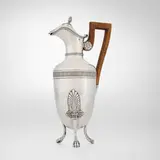 Jean-Pierre Bibron, Coffee pot, silver, wood