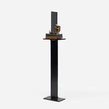 Michael Ayrton, Geode, 1970, enameled steel, bronze, Perspex, mahogany, geode