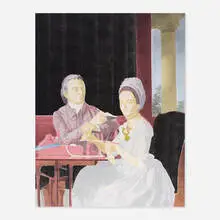 John Clem Clarke, Copley - Governor and Mrs. Thomas Mufflin, No. 6, 1969, oil on canvas