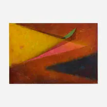 Herbert Ferber, Unbolt the Gate, 1980, synthetic polymer paint and wire mesh on canvas