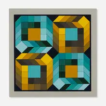 Victor Vasarely, Reth, 1990, acrylic on board