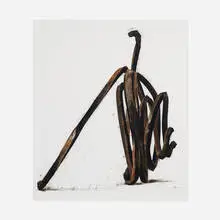 Bernar Venet, Two Undetermined Lines, 1990, lithograph on paper