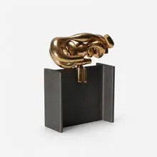 La Maja by Miguel Berrocal, 1977-1978, polished bronze, steel, sold Sep 2015