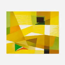 Werner Drewes, Harmony in Yellow, 1973, oil on canvas