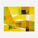 Werner Drewes, Harmony in Yellow, 1973, oil on canvas