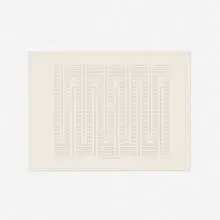 Frederick Hammersley, Up Down Stick, 1970, computer-generated ink drawing on paper