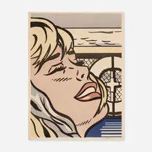 Shipboard Girl by Roy Lichtenstein, 1965, offset lithograph on paper, sold Sep 2015