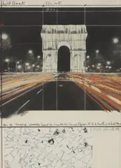 Christo, Untitled, twine and charcoal