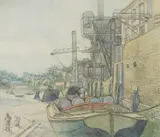 William Ratcliffe, Untitled, pen and ink and watercolour 38 x 43.5cm .