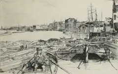 James Abbott McNeill Whistler, Untitled, 1834-1903) 'THE POOL' (WEDMORE 41; KENNEDY 43) Etching