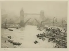 William, Untitled, POOL OF LONDON Etching