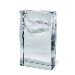 Alfredo Barbini, Aquarium Block Crayfish Sculpture, internally decorated glass, engraved 'A Barbini'