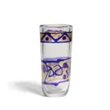 Mario Badioli, Vase, clear glass with blue glass and gold foil internal decorations, incised indistinctly on base