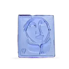 Max Ernst, Four Tiles, for Fucina degli Angeli, cast glass, impressed 'M