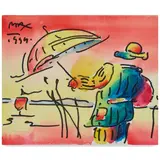 Peter Max, Umbrella with Figure, 1994, felt pen and watercolor on paper