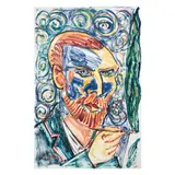 Red Grooms, Van Gogh II, 1987, monoprint