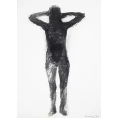 Manuel Neri, Remaking Mary Julia Sculpture No 2 Preparatory Drawing, 1976, water-based pigments and charcoal on paper