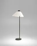 Hans J. Wegner, 'Opala' Floor Lamp, for Louis Poulsen, grey enameled steel, plastic