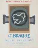 Georges Braque, Bibliotheque Nationale, 1960, Lithograph in colors on wove paper